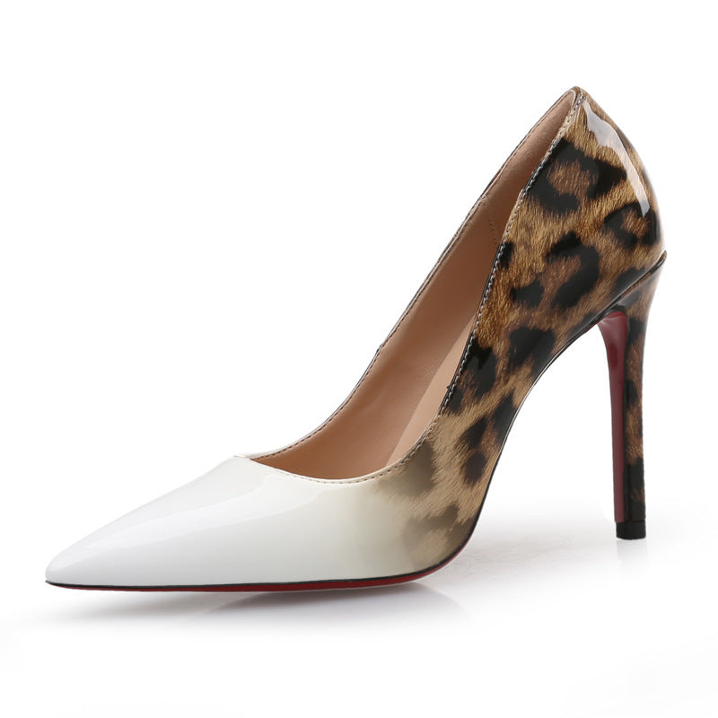 New Leopard Pointed High Heels For Women