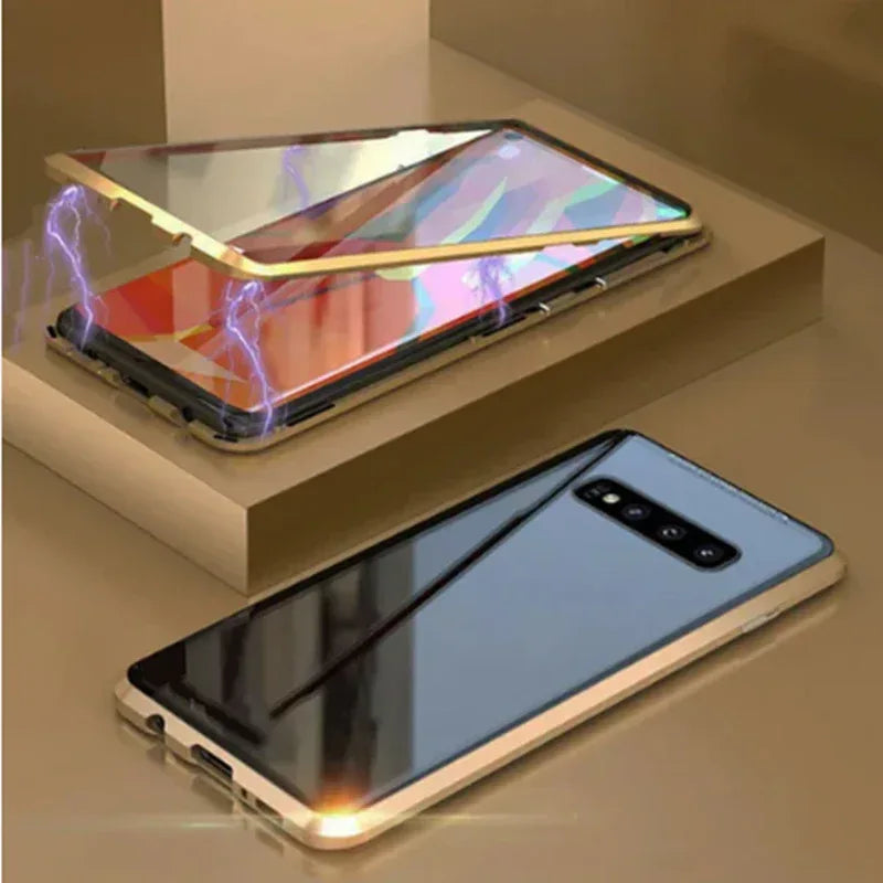 Double Sided Glass Magnet Samsung Phone Case - Viexta