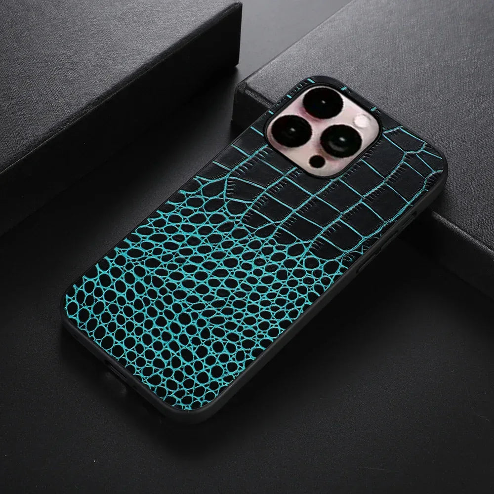 Solid Color Leather iPhone Case - Viexta