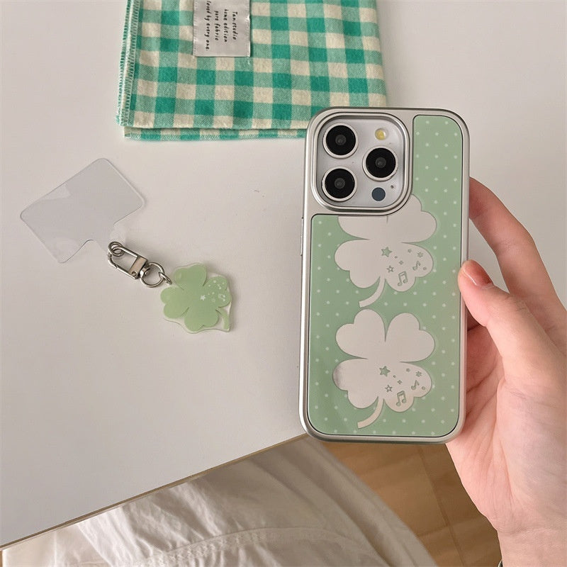 Korean Summer Lucky Four-leaf Clover iPhone Case