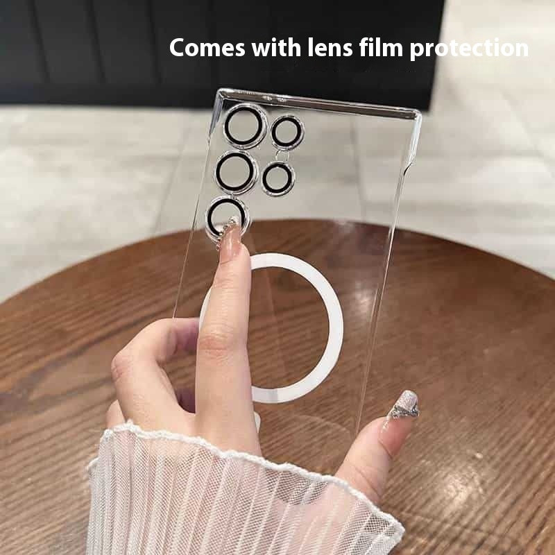 Frameless Magnetic Suction Lens Protector Frosted Samsung Case