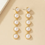 Pearl Long Versatile Elegant Tassel Earrings - Viexta
