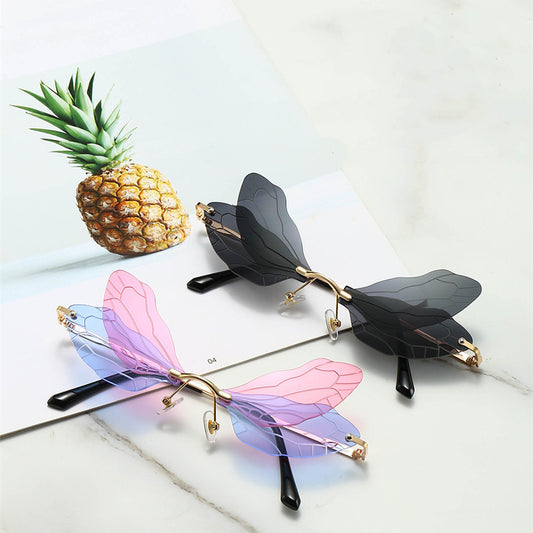 Dragonfly Wings Frameless Sunglasses