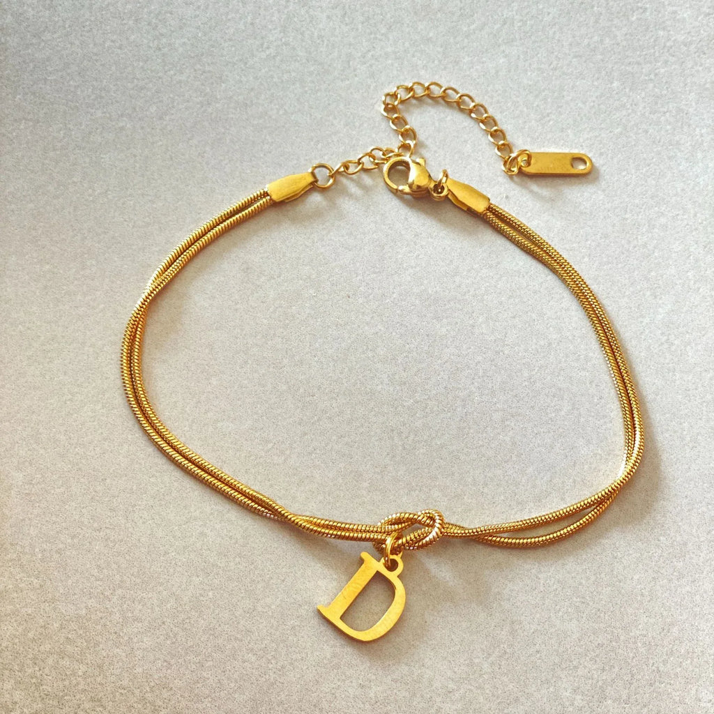 stainless-steel-26-letter-pendant-bracelet - Viexta