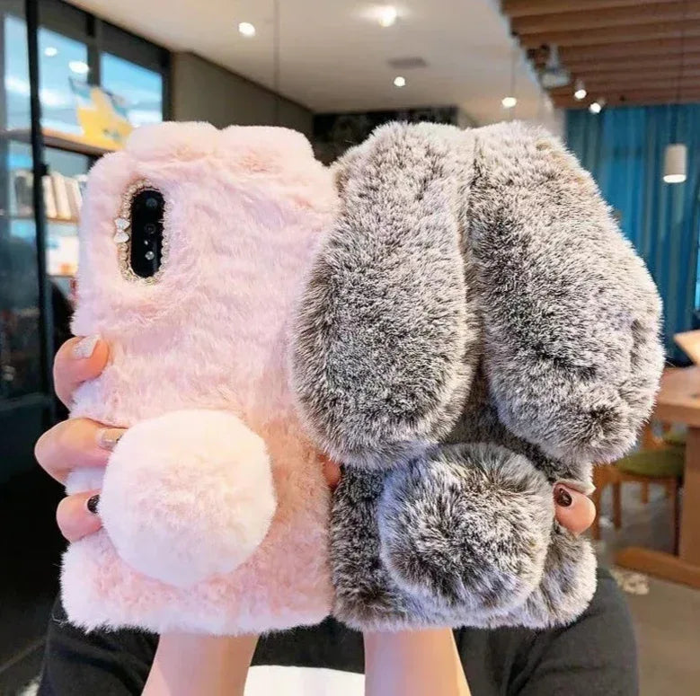 plush-loving-rabbit-drop-resistant-iphone-case - Viexta