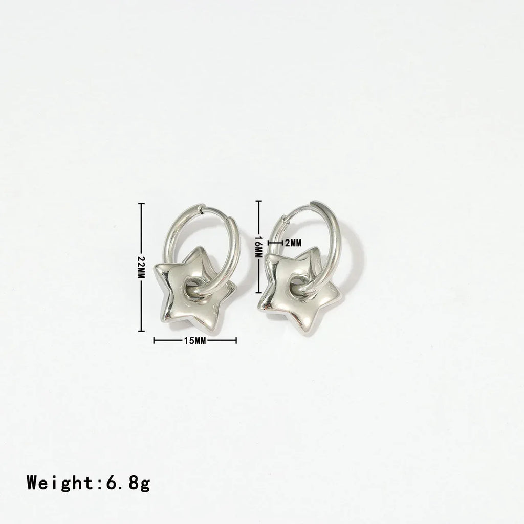 itanium-steel-star-earrings - Viexta