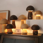 Wooden Cute Mushroom LED Night Light - Viexta