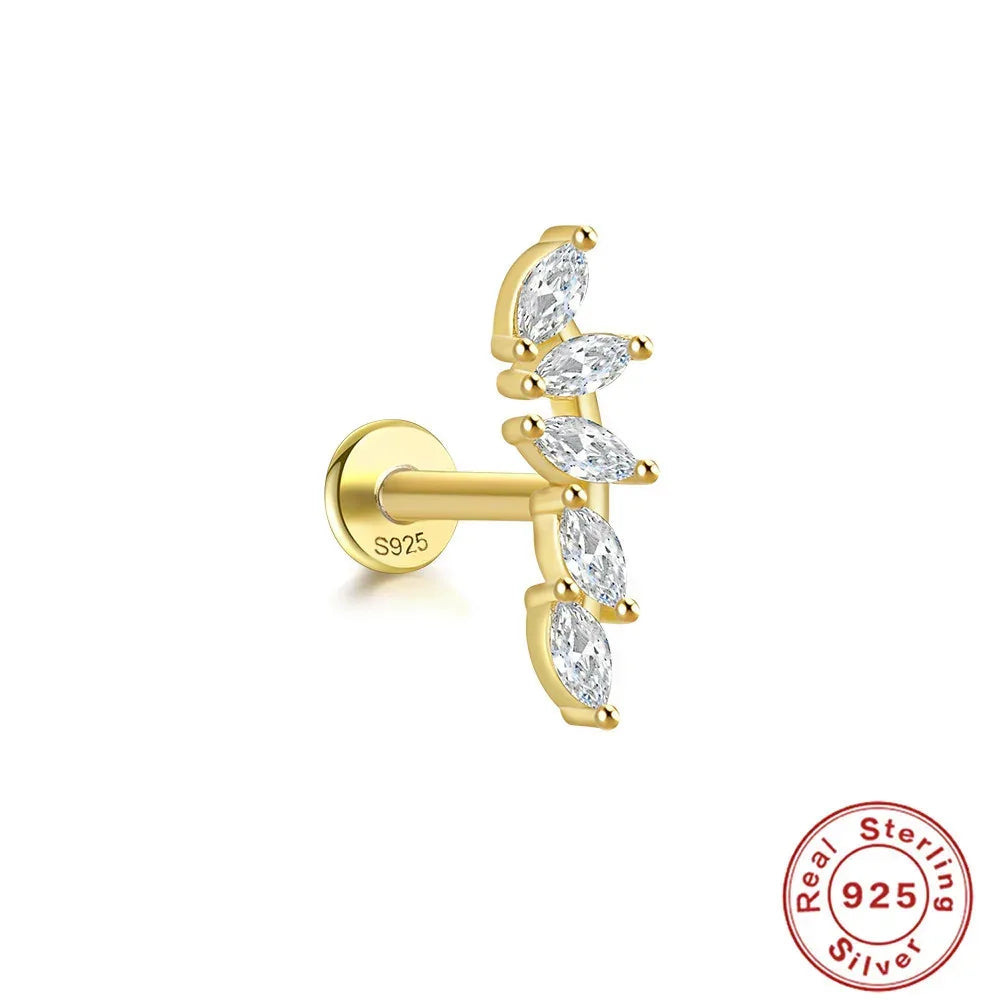 s925-sterling-silver-horse-eye-stud-earrings - Viexta