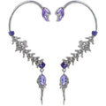 S925 Silver Needle Wheat Ear Asymmetric Earrings - Viexta
