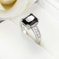 Women's Simple Square Zircon Ring