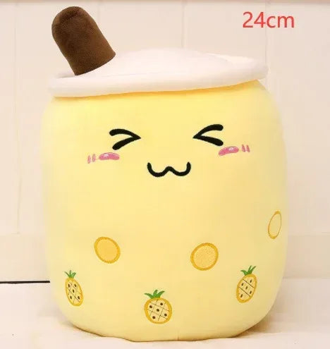 Fruit Drink Plush Stuffed Strawberry Boba Tea Cup Toy - Viexta