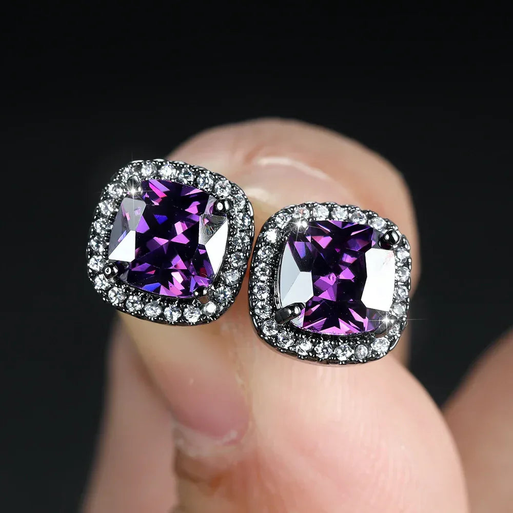 Korean-style Zircon Stud Earrings - Viexta