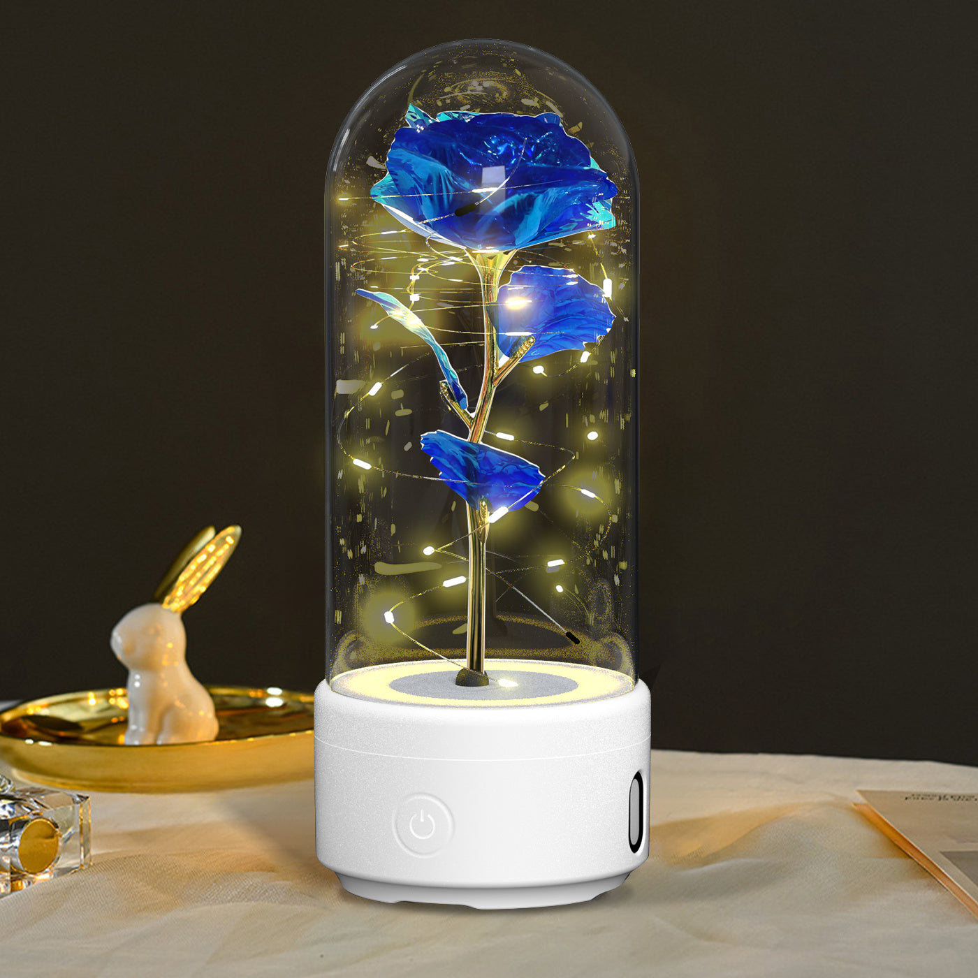 2 In 1 Rose LED Light with Bluetooth Speaker