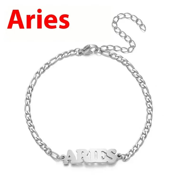 Stainless Steel Zodiac printed Bracelet - Viexta