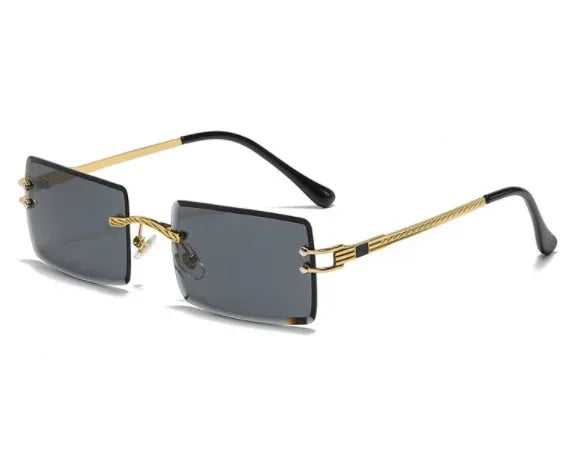 Crystal Faceted Small Square Sunglasses - Viexta