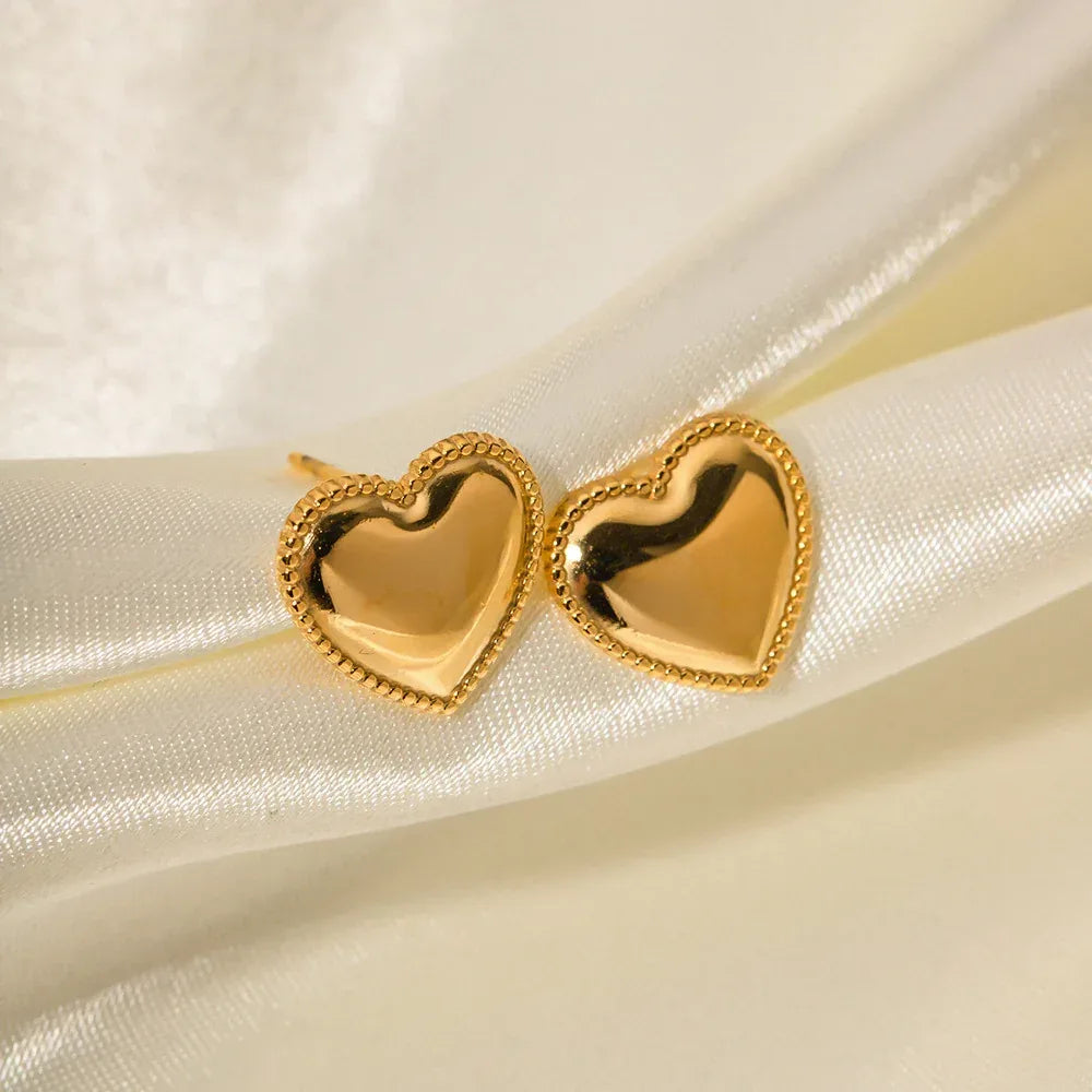 Ruth Heart Stainless Steel Earrings - Viexta