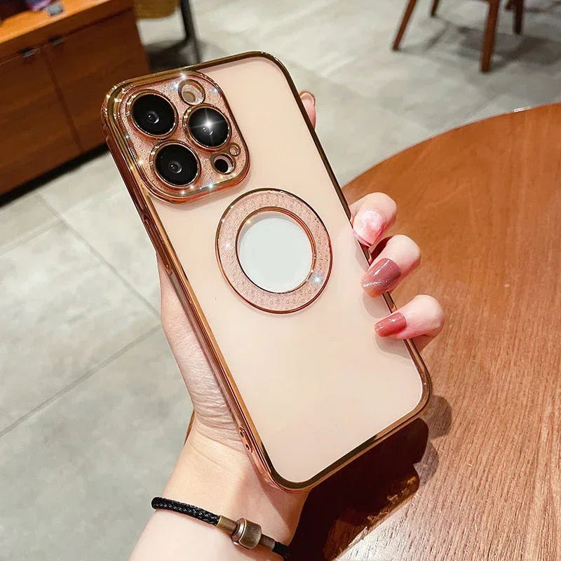 Electroplating Soft Diamond Ring IPhone Case - Viexta