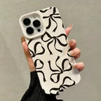 Stylish Black Bow iPhone Case - Viexta