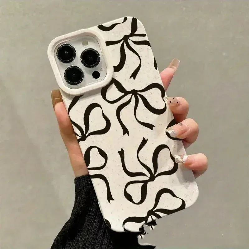 Stylish Black Bow iPhone Case - Viexta