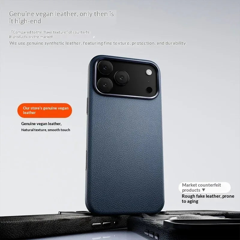 Sleek Leather Magnetic iPhone Case - Viexta