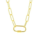 retro-personalized-design-screw-buckle-oval-pendant-necklace - Viexta