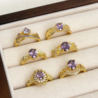 Nine Purple Colored Ring