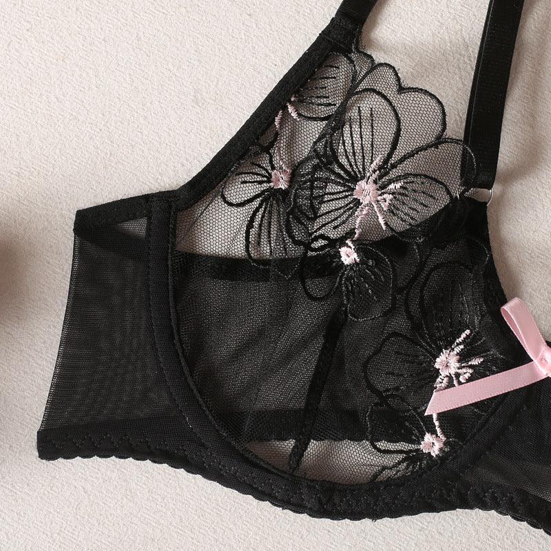 new-fashion-lace-embroidery-sexy-lingerie-three-piece-set - Viexta