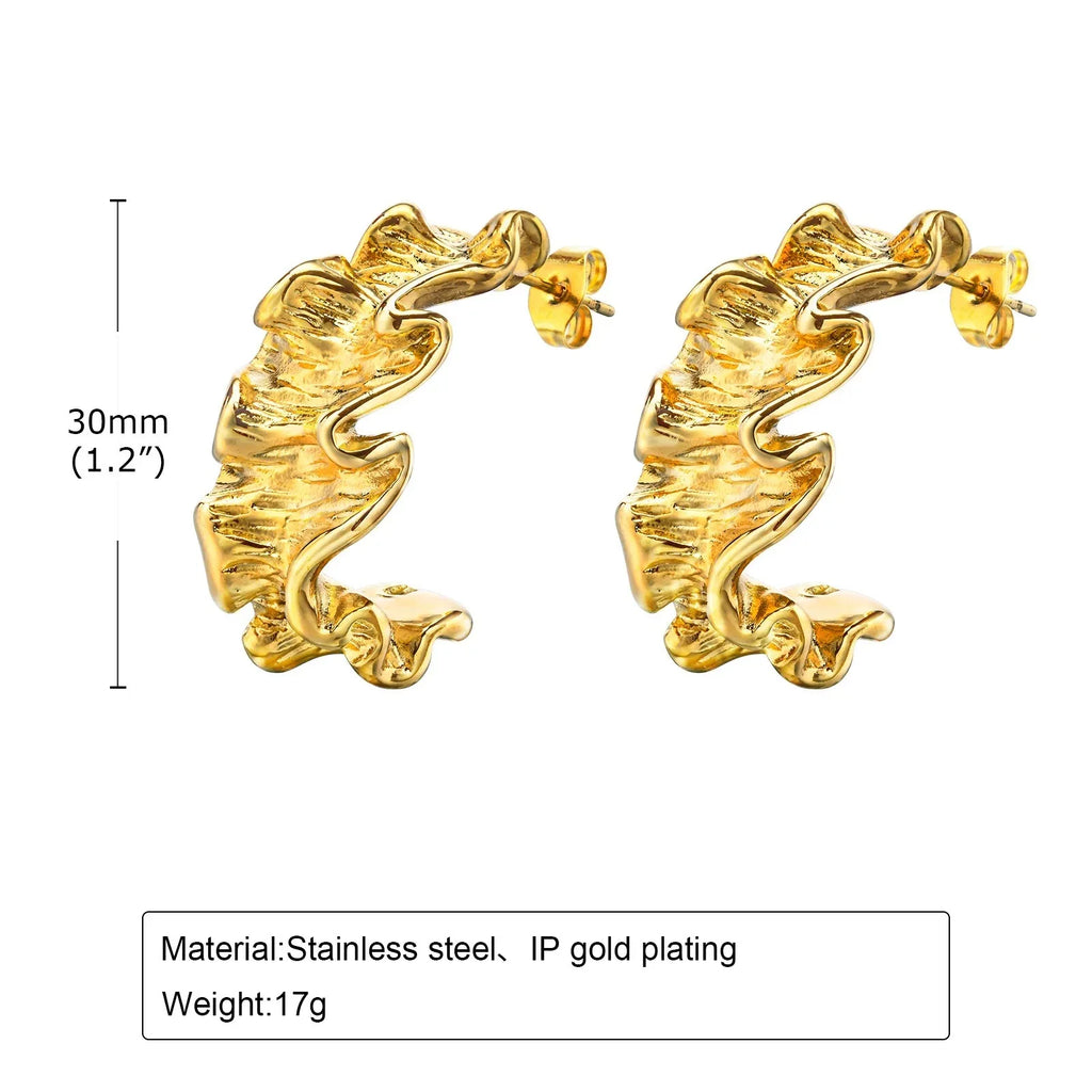 Elegant All-match Stainless Steel Earrings