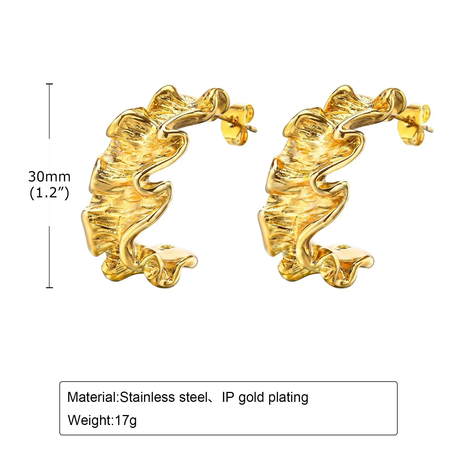 Elegant All-match Stainless Steel Earrings