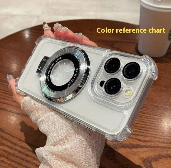 Transparent Airbag Drop-resistant Bracket Magnetic Phone Case for Samsung - Viexta