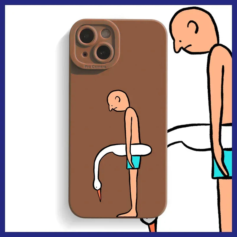 Depressed Niche Silicone iPhone Case - Viexta