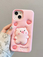 Expansion Pinch Pig Soft Silicone Cover iPhone Case - Viexta