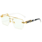 Semi-rimless Square Sunglasses - Viexta
