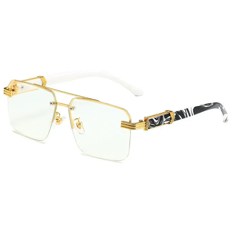 Semi-rimless Square Sunglasses - Viexta