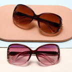 Diamond Metal Hinge Fox Head Sunglasses - Viexta