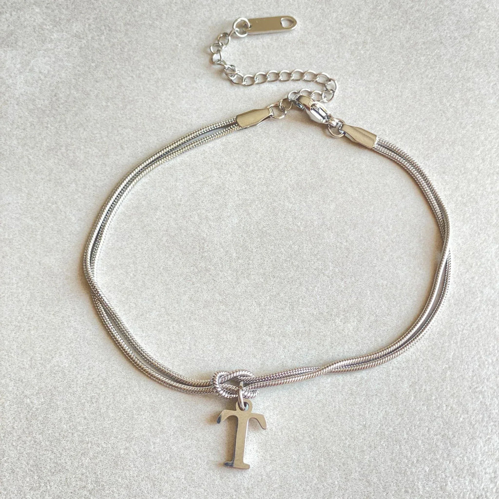 stainless-steel-26-letter-pendant-bracelet - Viexta