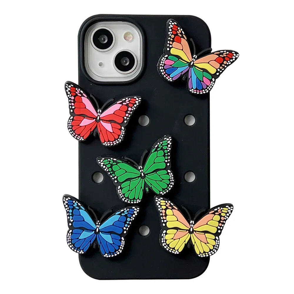 Colorized Butterfly Silicone iPhone Case - Viexta