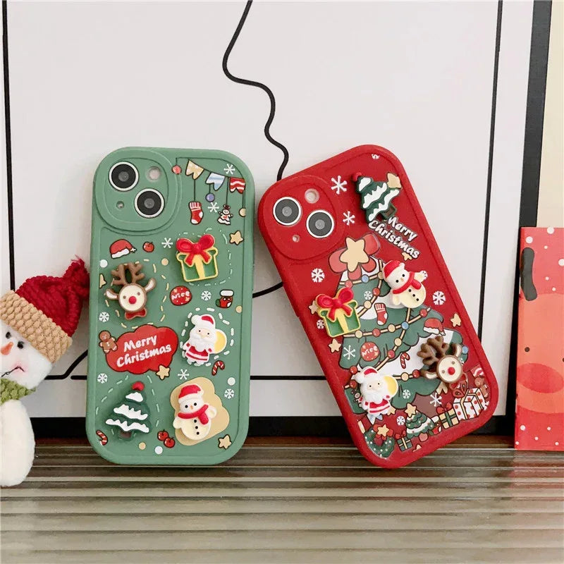Three-dimensional Santa Claus iPhone Case - Viexta