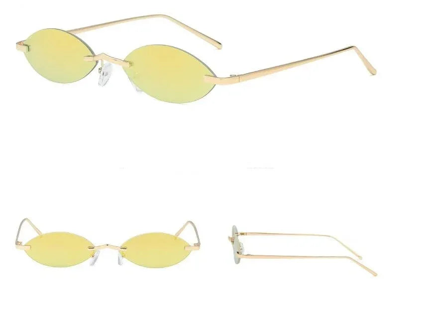 Elliptical metal sunglasses - Viexta