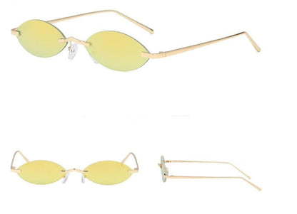 Elliptical metal sunglasses