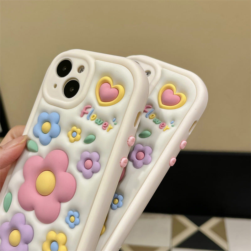 Three-dimensional Flower iPhone Case
