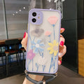 Lavender Floral Lanyard iPhone Case - Viexta