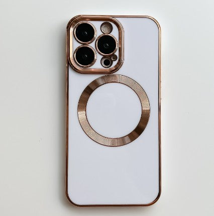 Solid Color Magnetic Lens Protector iPhone case