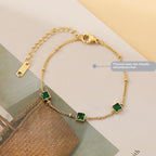 Square-shaped Crafted Versatile Titanium Steel Necklace