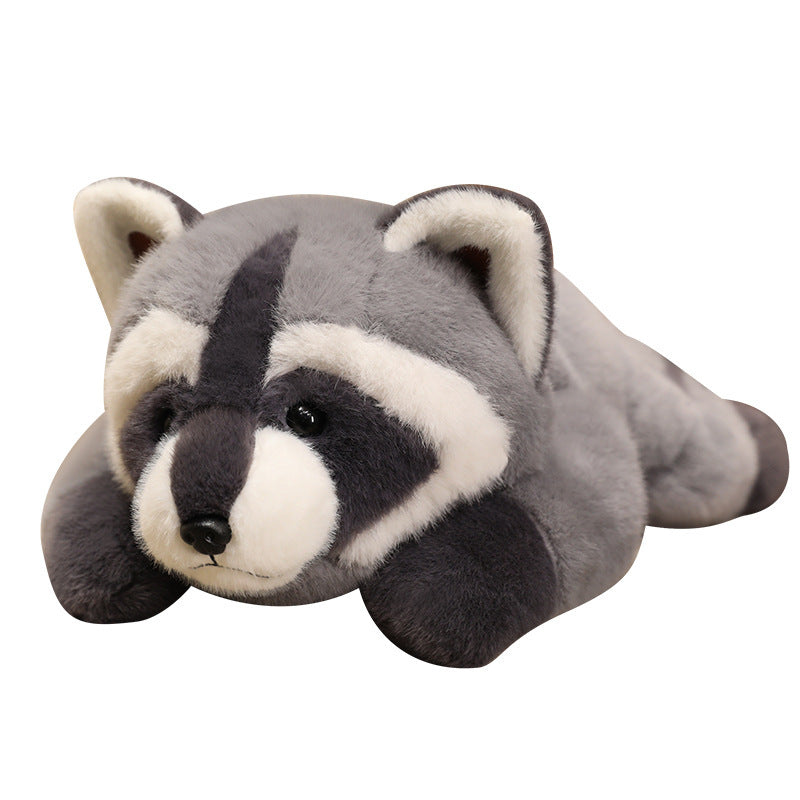 Cute Lying Raccoon Plush Doll