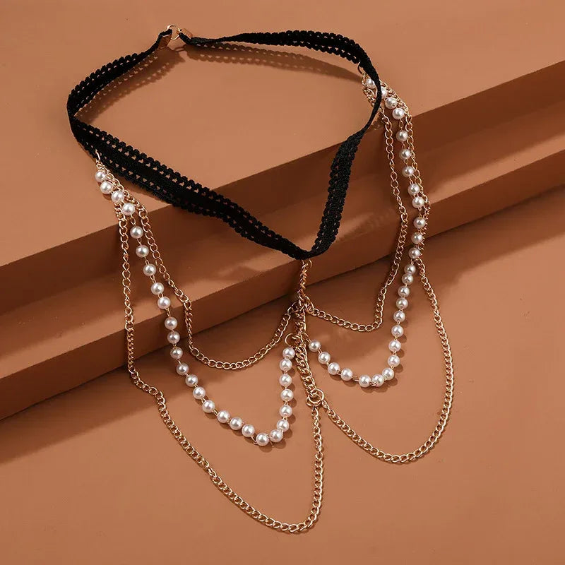 Tassel Full Drill Multi-layer Leg Chain - Viexta