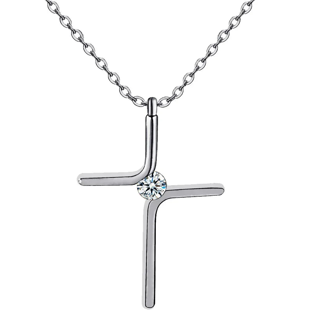 cross-pendant-titanium-steel-plating-necklace - Viexta