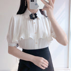 Ruffle White Topwear