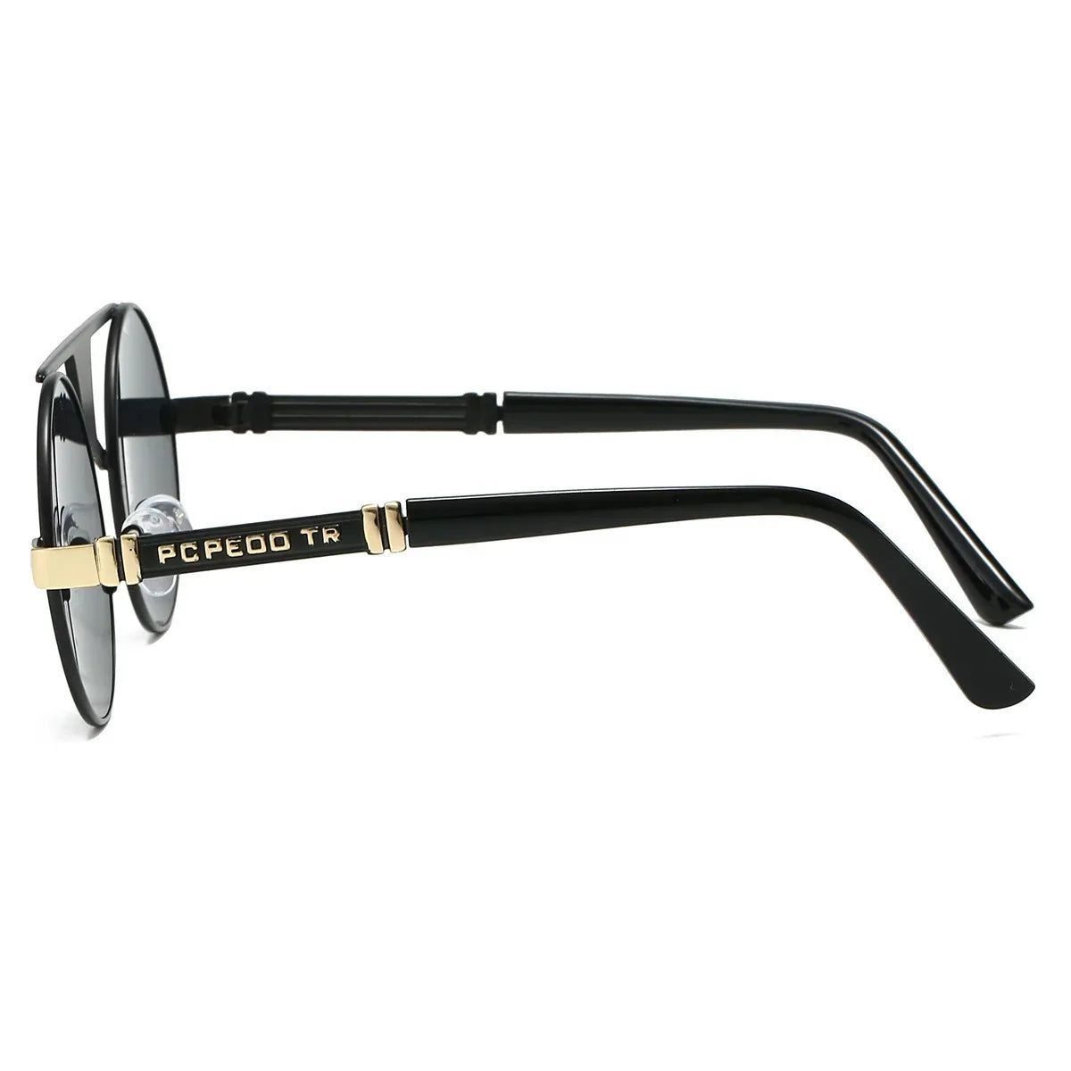 Men's Double Beam Round Frame Sunglasses - Viexta
