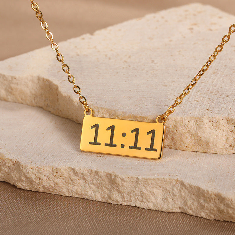 18k 11:11 Pattern Necklace